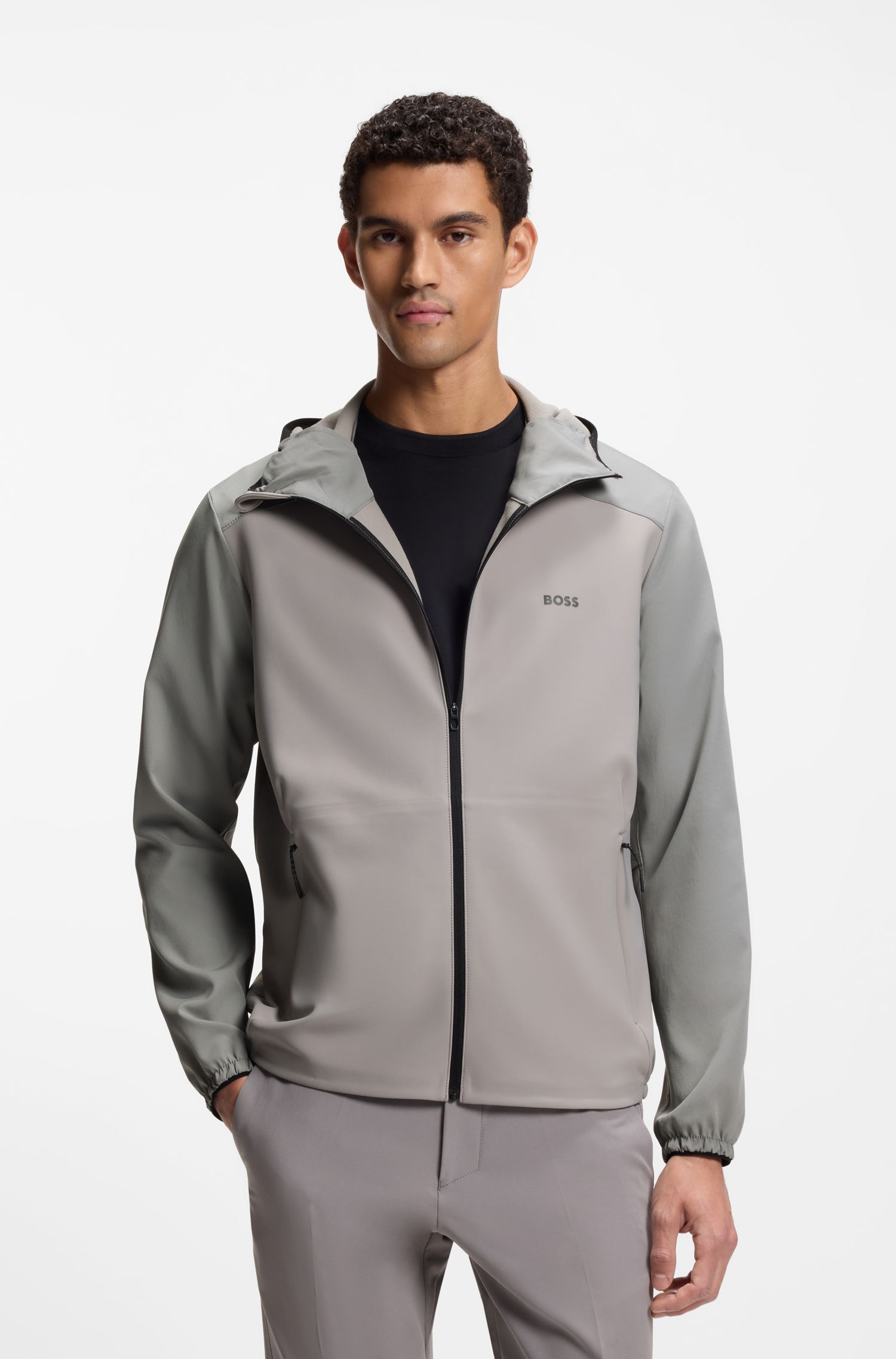 【BOSS博斯】运动风混合夹克