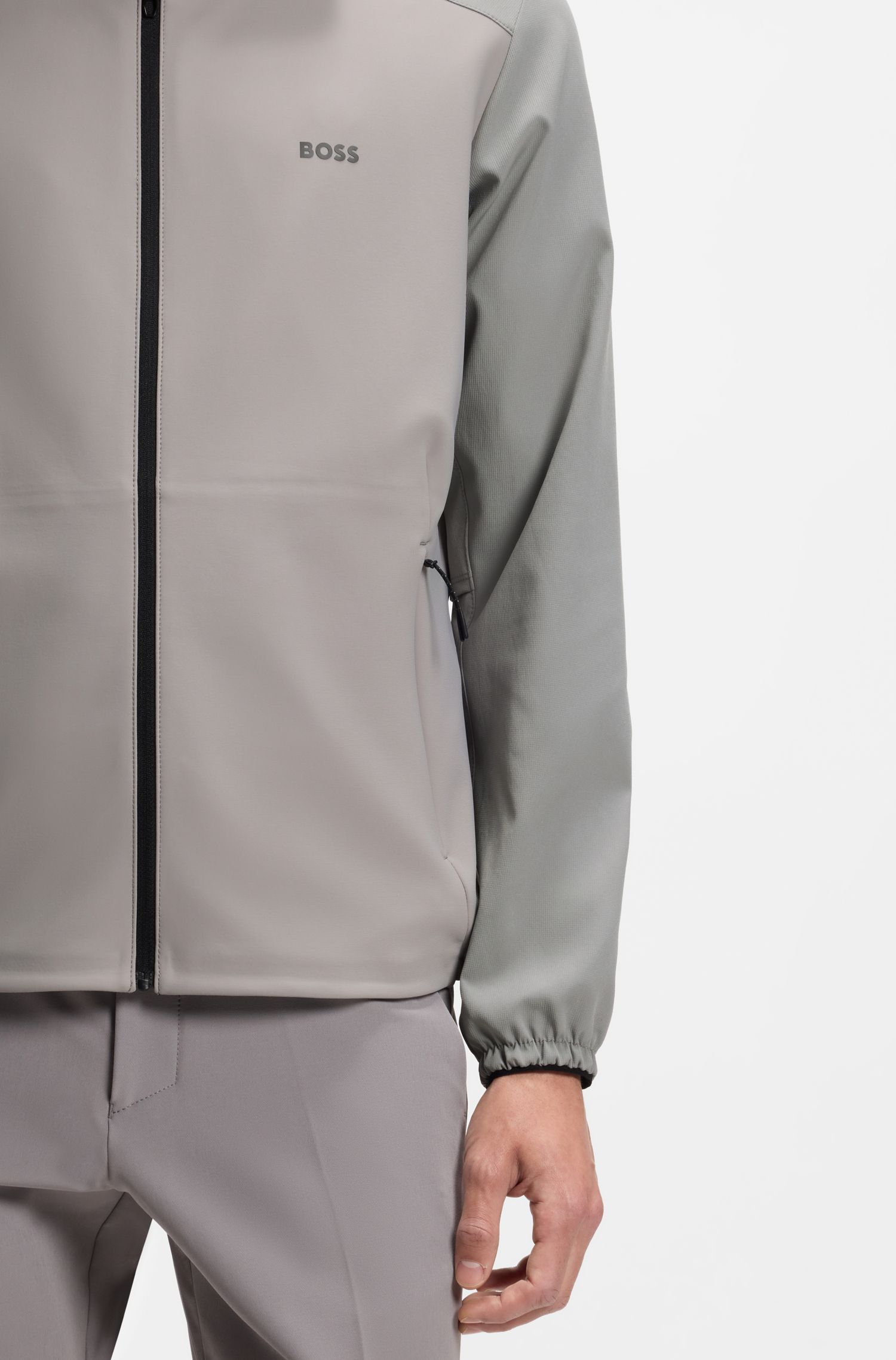 【BOSS博斯】运动风混合夹克