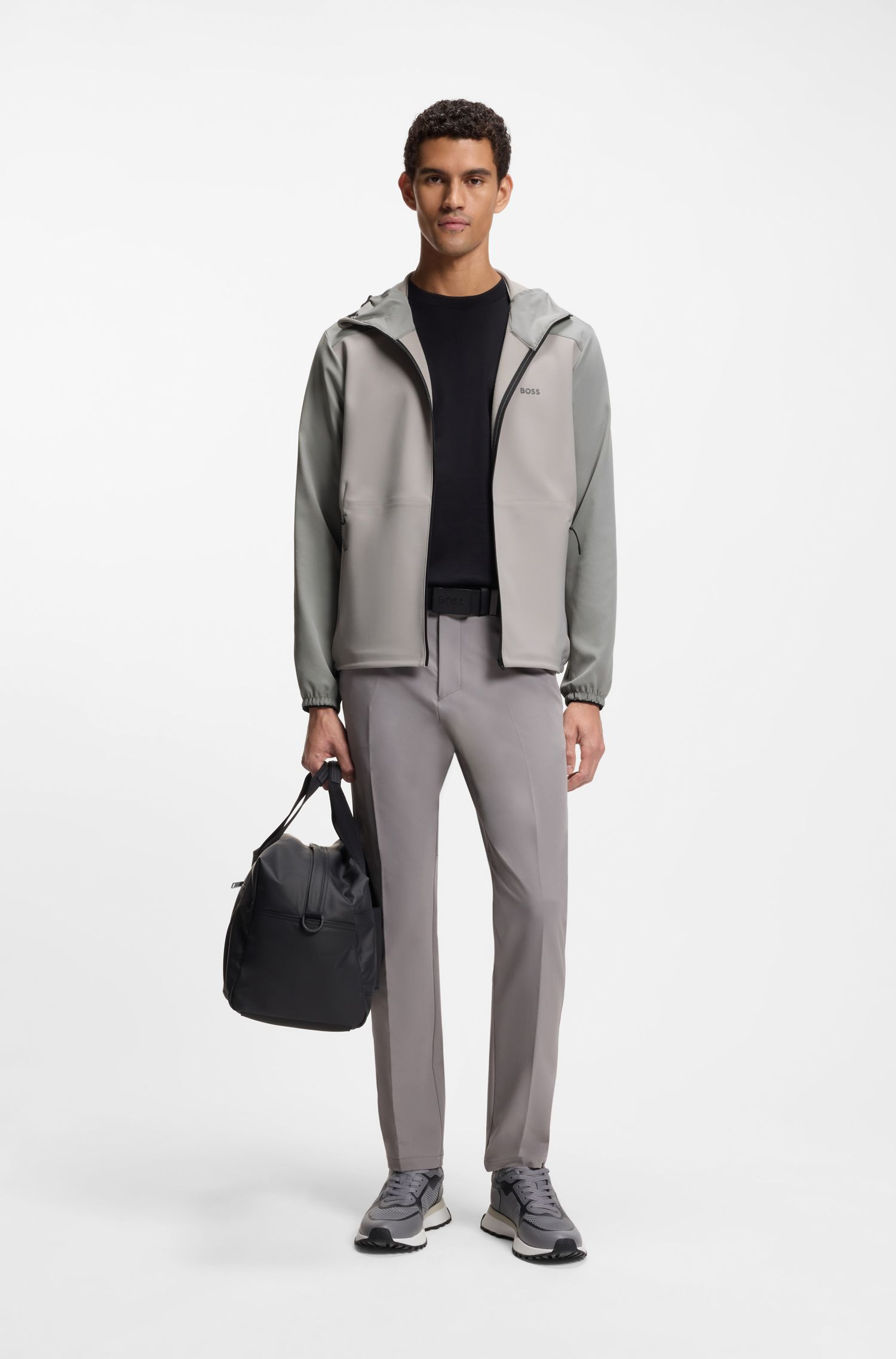 【BOSS博斯】运动风混合夹克