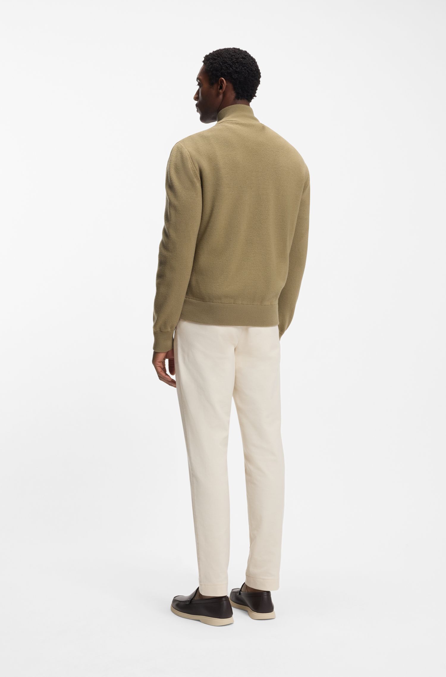 【BOSS博斯】正面绗缝羊毛针织夹克