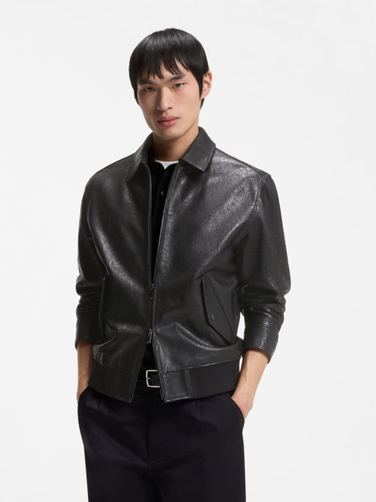 【马年新春系列】激光艺术图案装饰皮夹克