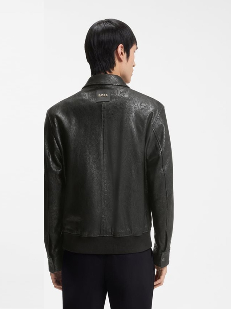 【马年新春系列】激光艺术图案装饰皮夹克