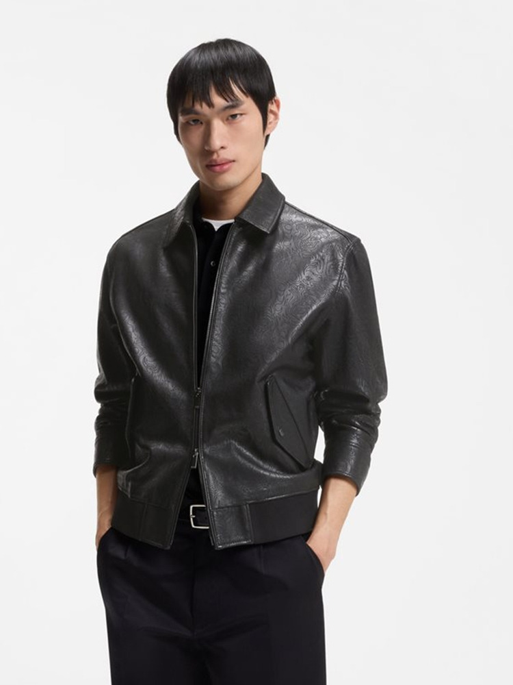 【马年新春系列】激光艺术图案装饰皮夹克