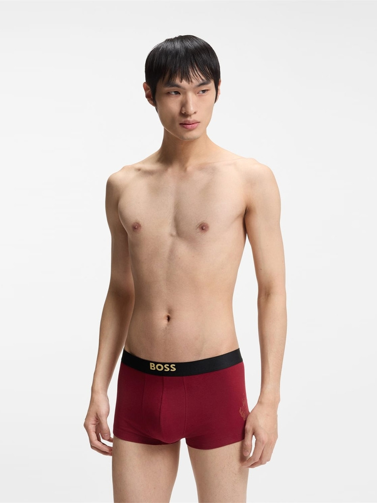 【马年新春系列】三条装弹力棉经典款平角内裤