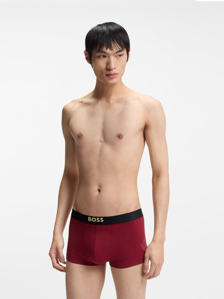 【马年新春系列】三条装弹力棉经典款平角内裤