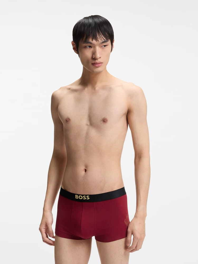 【马年新春系列】三条装弹力棉经典款平角内裤