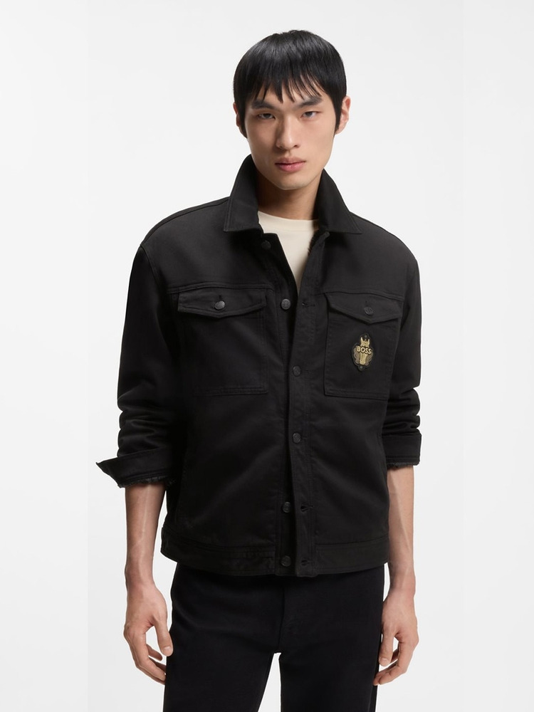 【马年新春系列】刺绣艺术图案弹力棉牛仔夹克