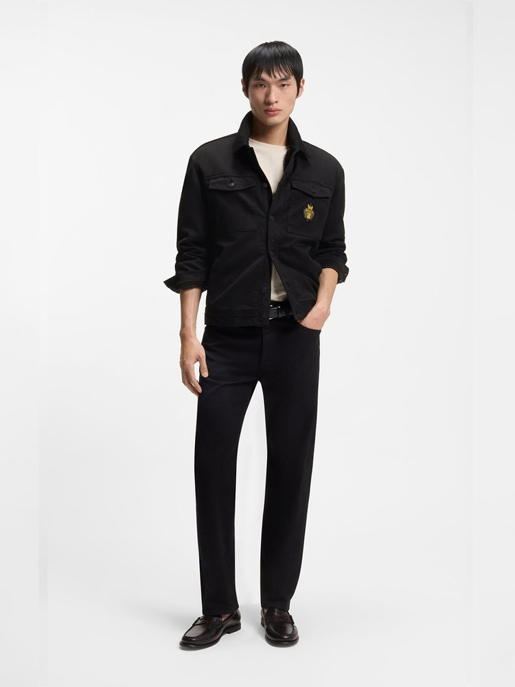 【马年新春系列】刺绣艺术图案弹力棉牛仔夹克