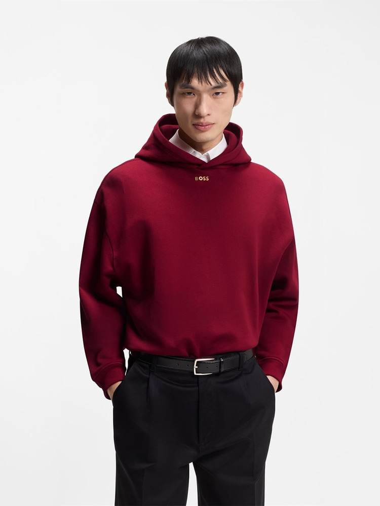 【马年新春系列】徽标艺术图案棉质连帽衫