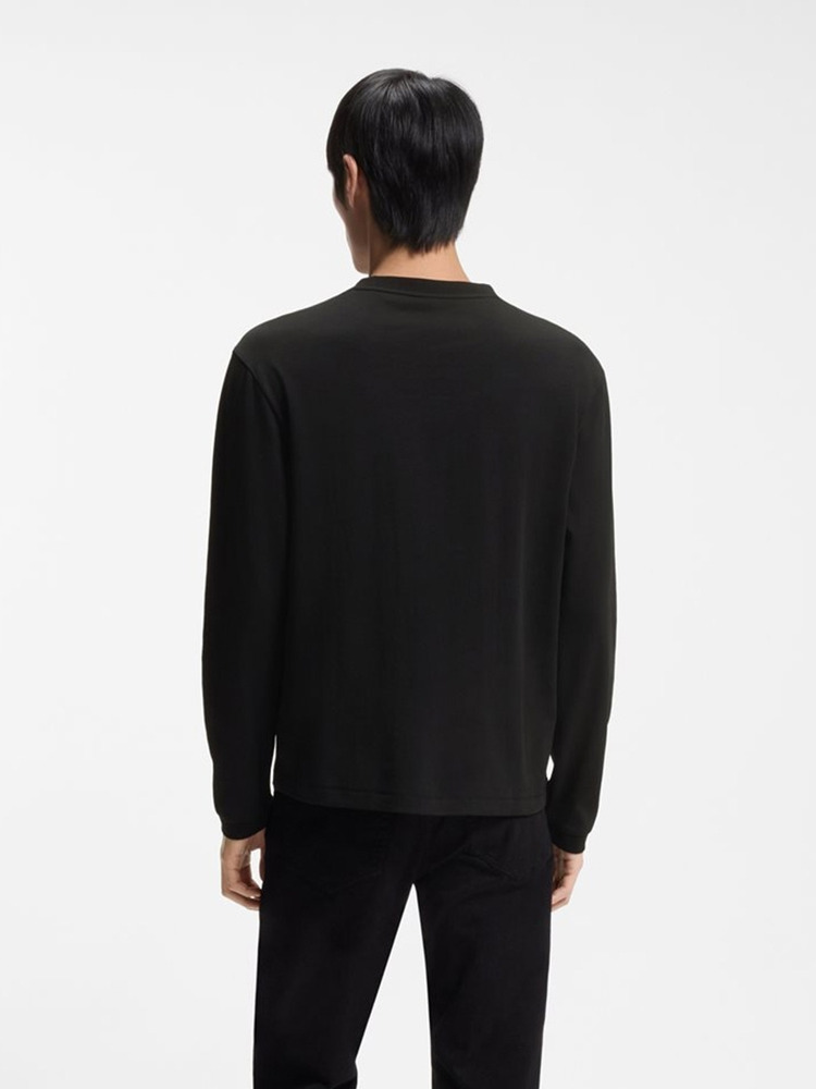 【马年新春系列】徽标艺术图案棉质平纹针织长袖T恤