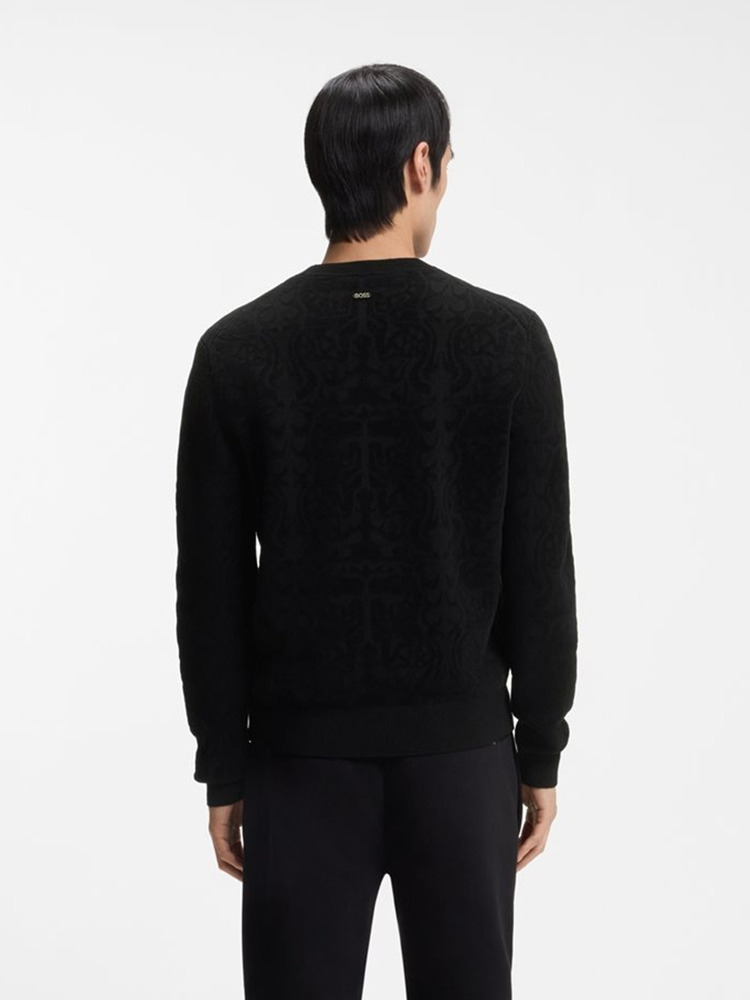 【马年新春系列】针织提花图案羊毛混纺毛衣