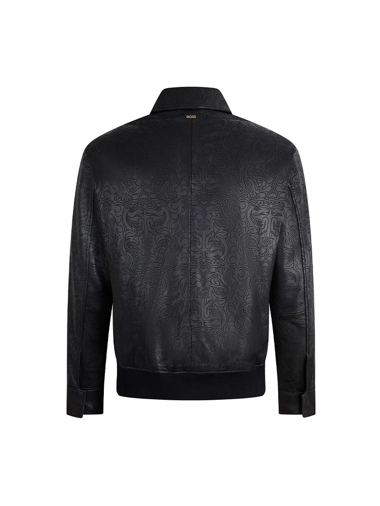 【马年新春系列】激光艺术图案装饰皮夹克