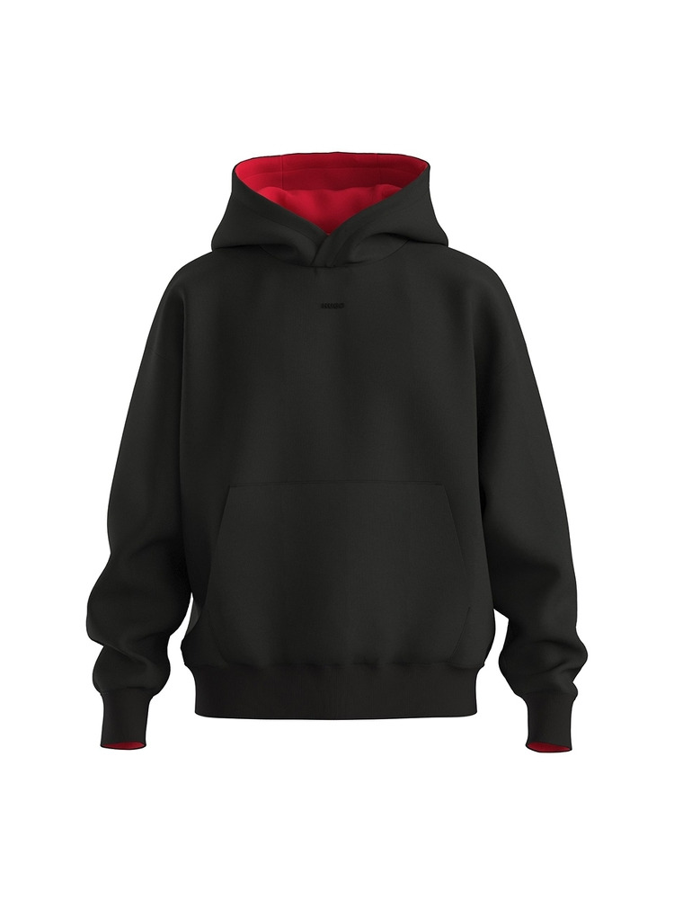 【HUGO雨果】宽松版型落肩设计连帽卫衣