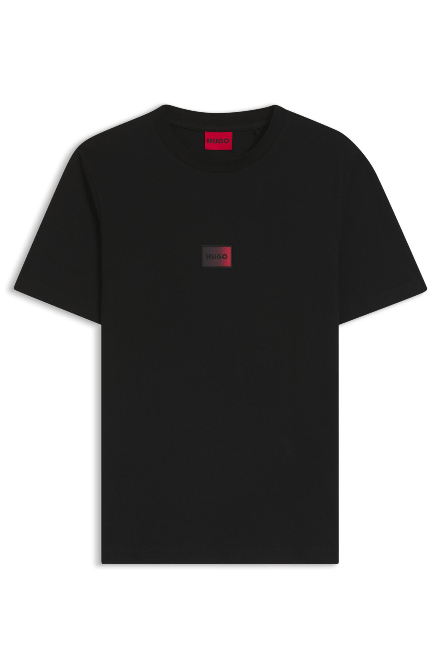 【HUGO雨果】渐变徽标标签装饰棉质平纹针织 T恤