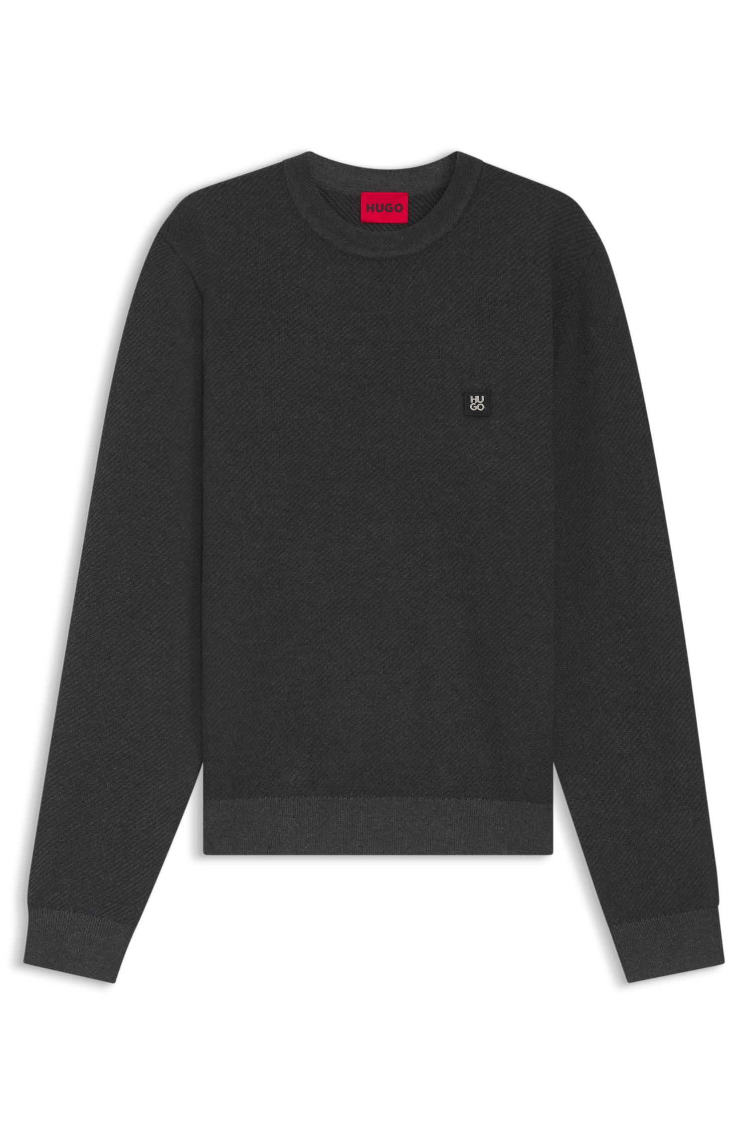 【HUGO雨果】堆叠风徽标针织毛衣