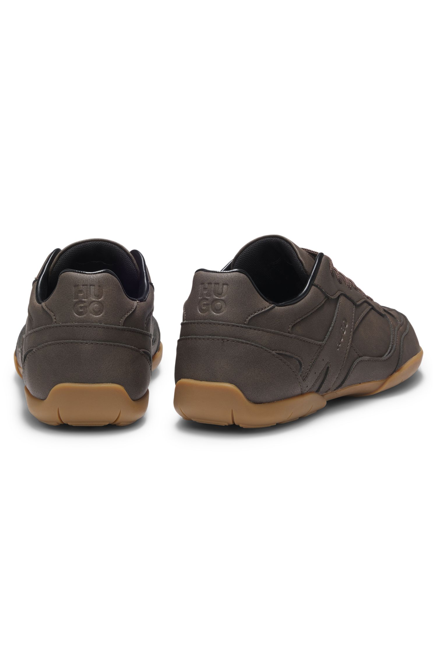 【HUGO雨果】堆叠风徽标人造皮革运动鞋