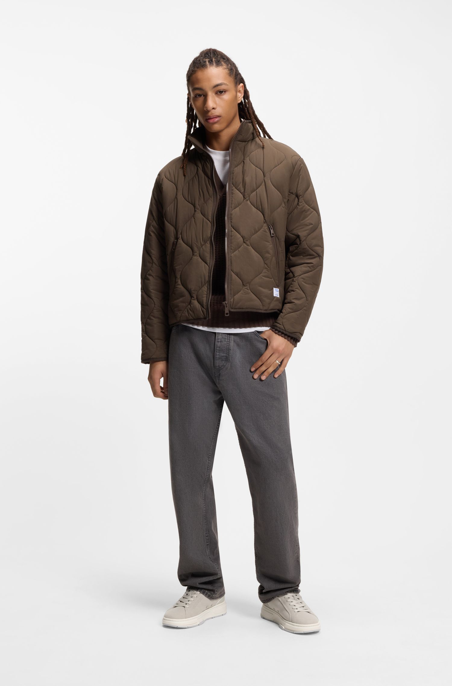 【HUGO雨果】人造麂皮低帮运动鞋