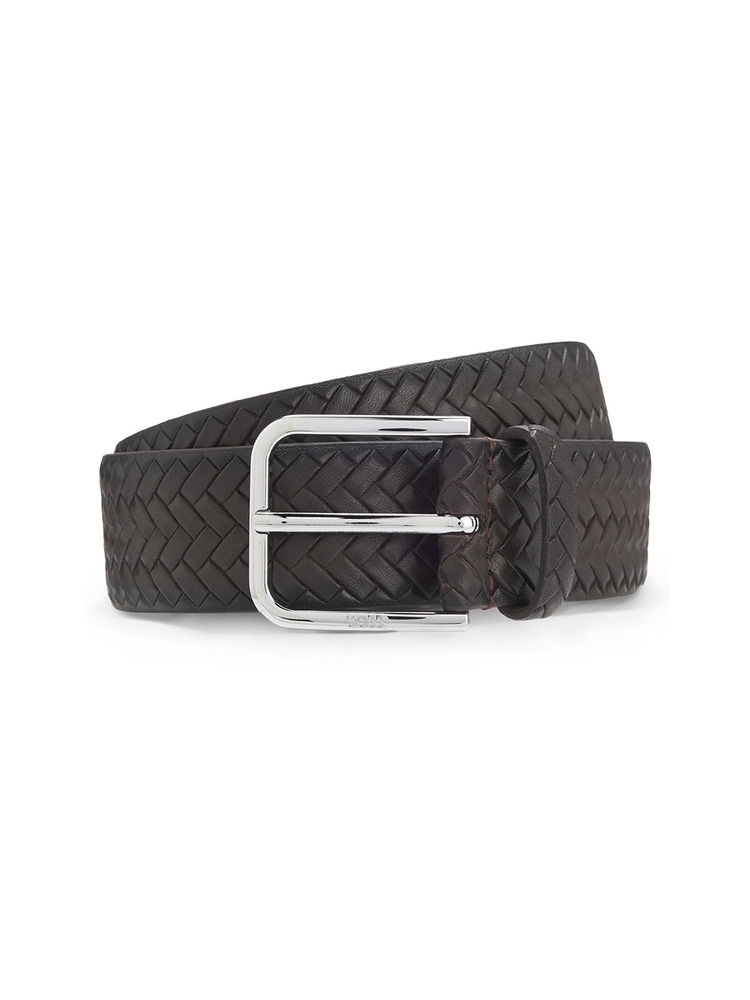 【BOSS博斯】针扣编织皮革腰带