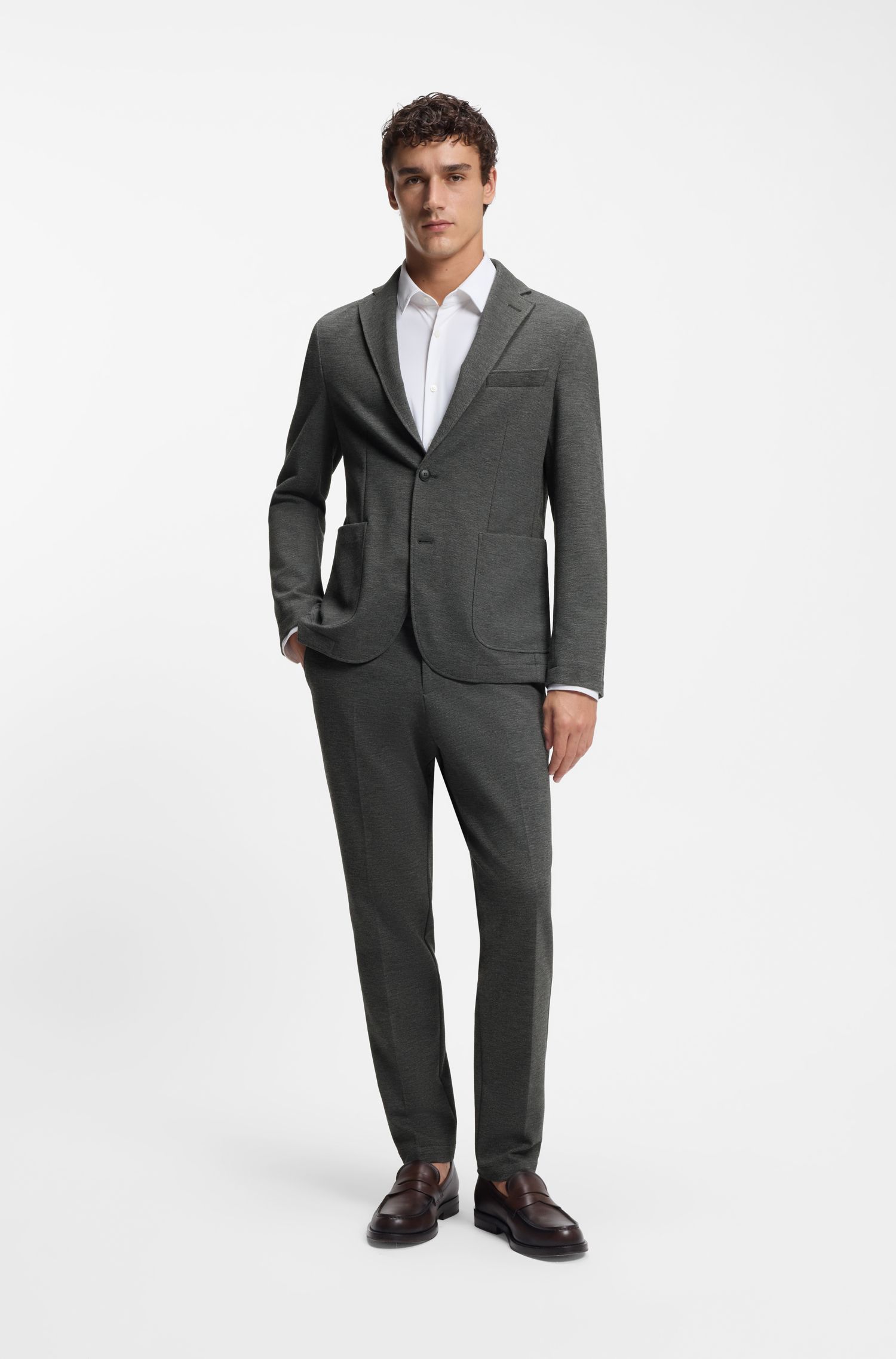 【BOSS博斯】高弹面料修身版型长裤