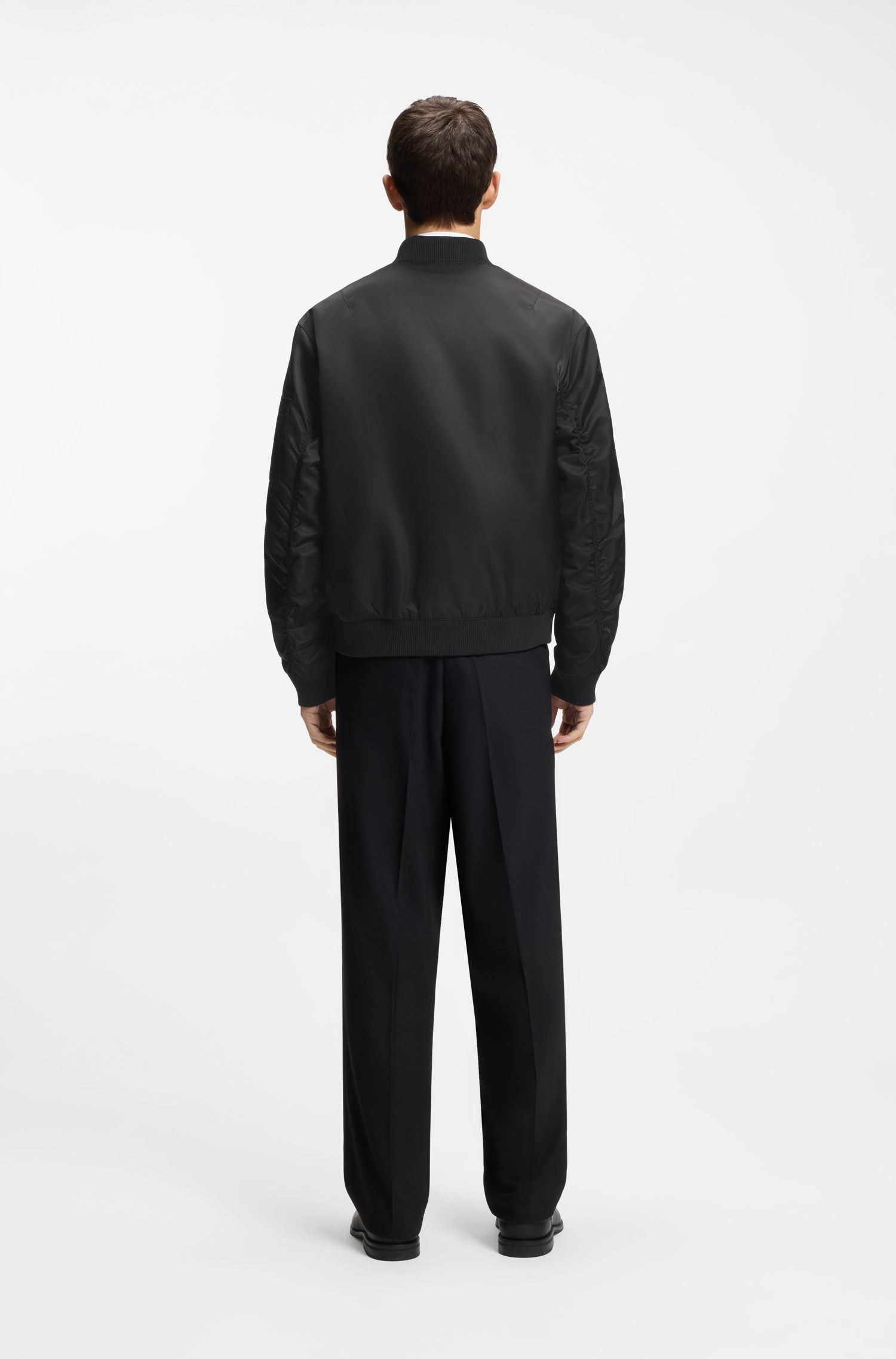 【HUGO雨果】堆叠风徽标防泼水飞行员夹克