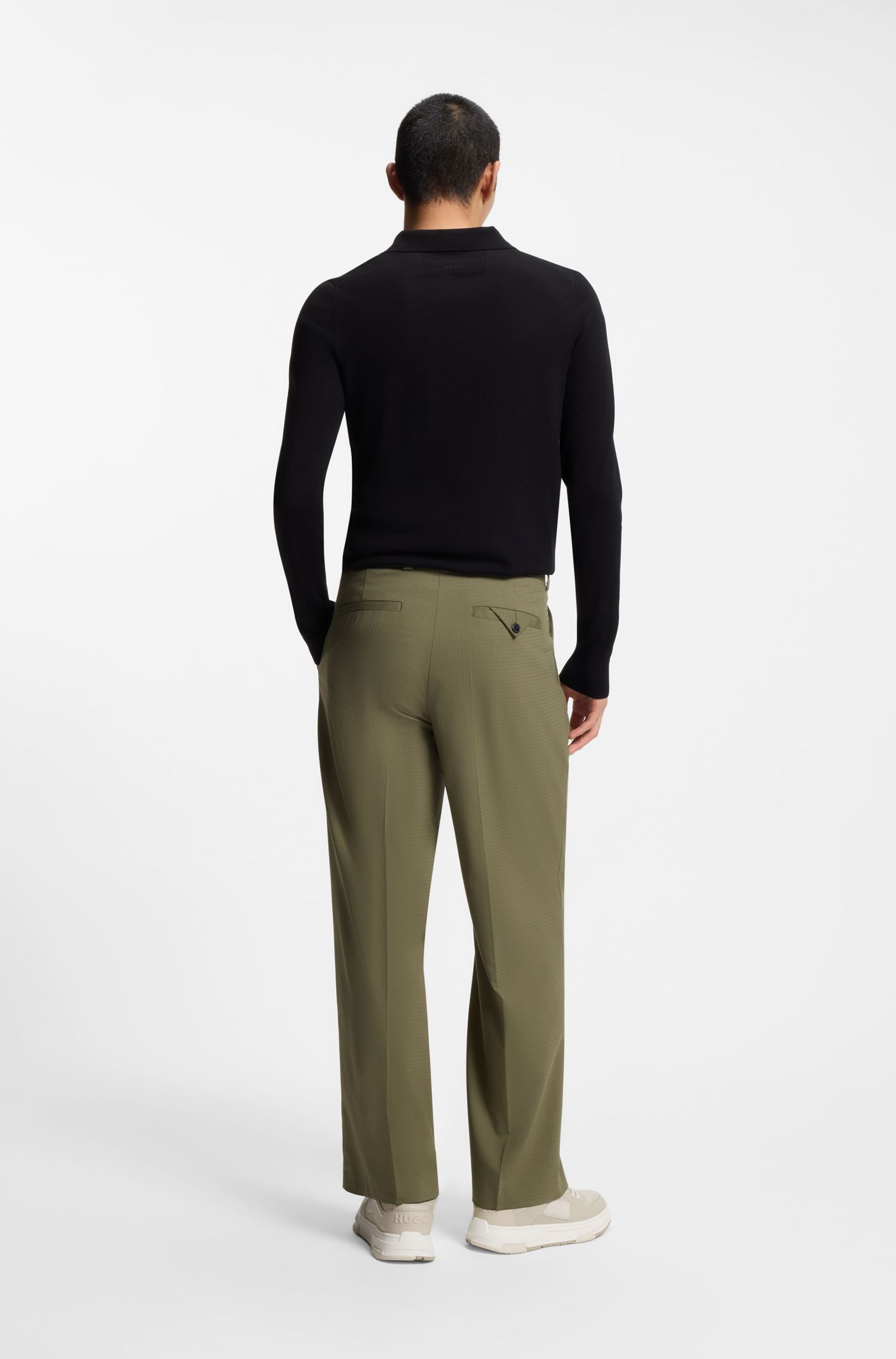 【HUGO雨果】防撕裂弹力面料现代版型长裤