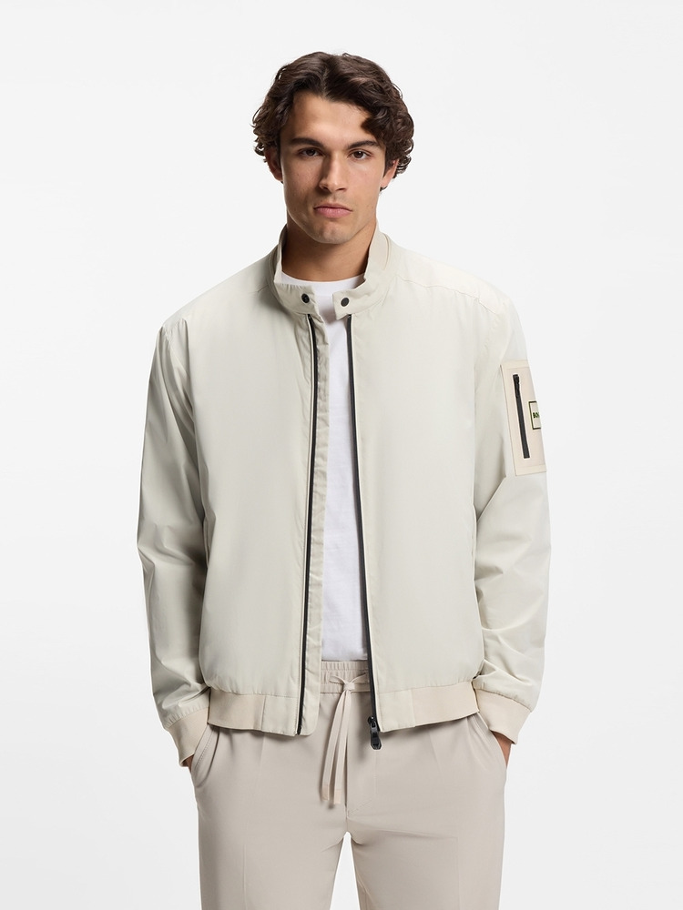 【BOSS博斯】双滚边防泼水紧腰身夹克