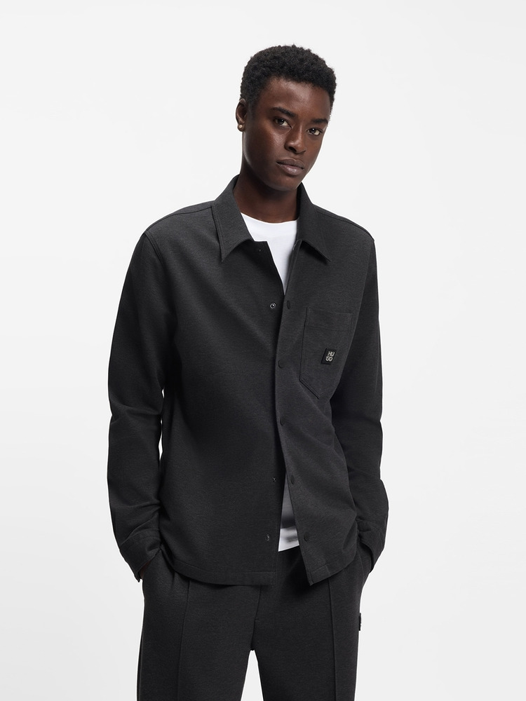 【HUGO雨果】棉质混纺超大版型衬衫