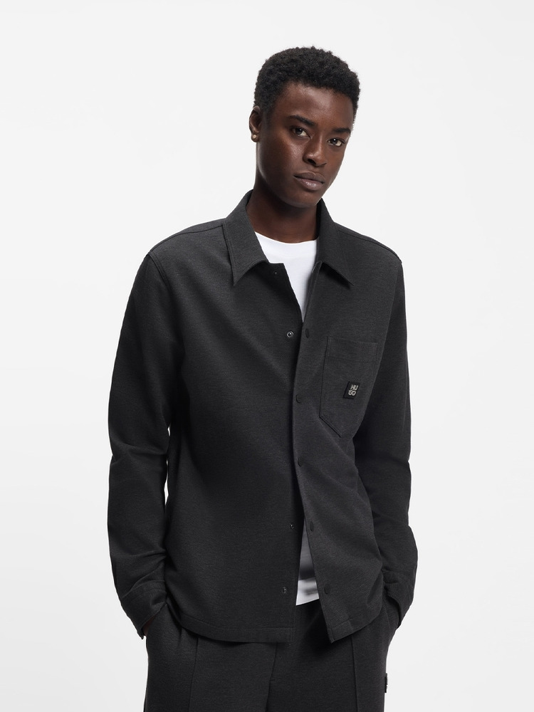 【HUGO雨果】棉质混纺超大版型衬衫