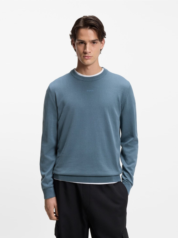 【HUGO雨果】徽标细节修身版型棉质毛衣