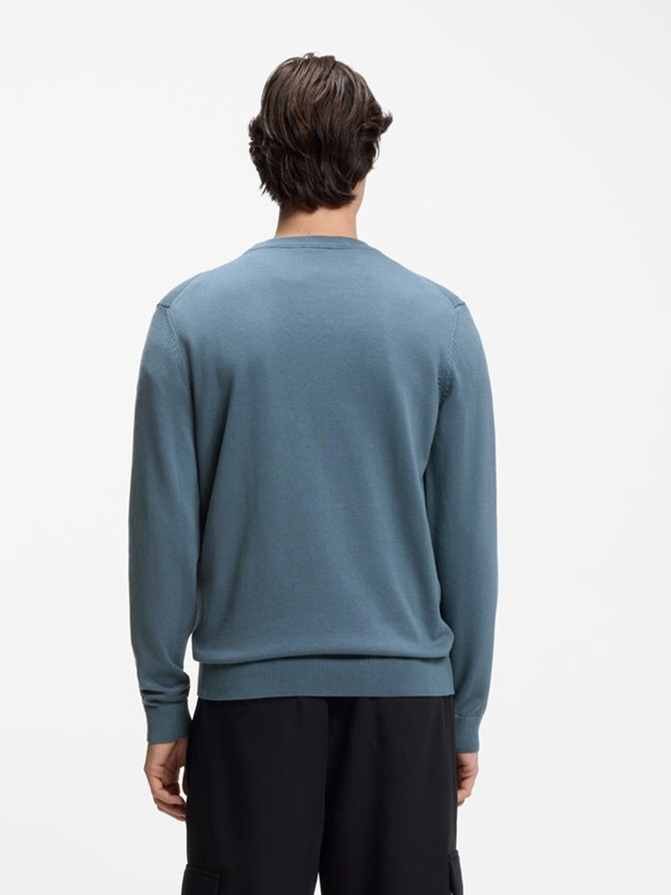 【HUGO雨果】徽标细节修身版型棉质毛衣