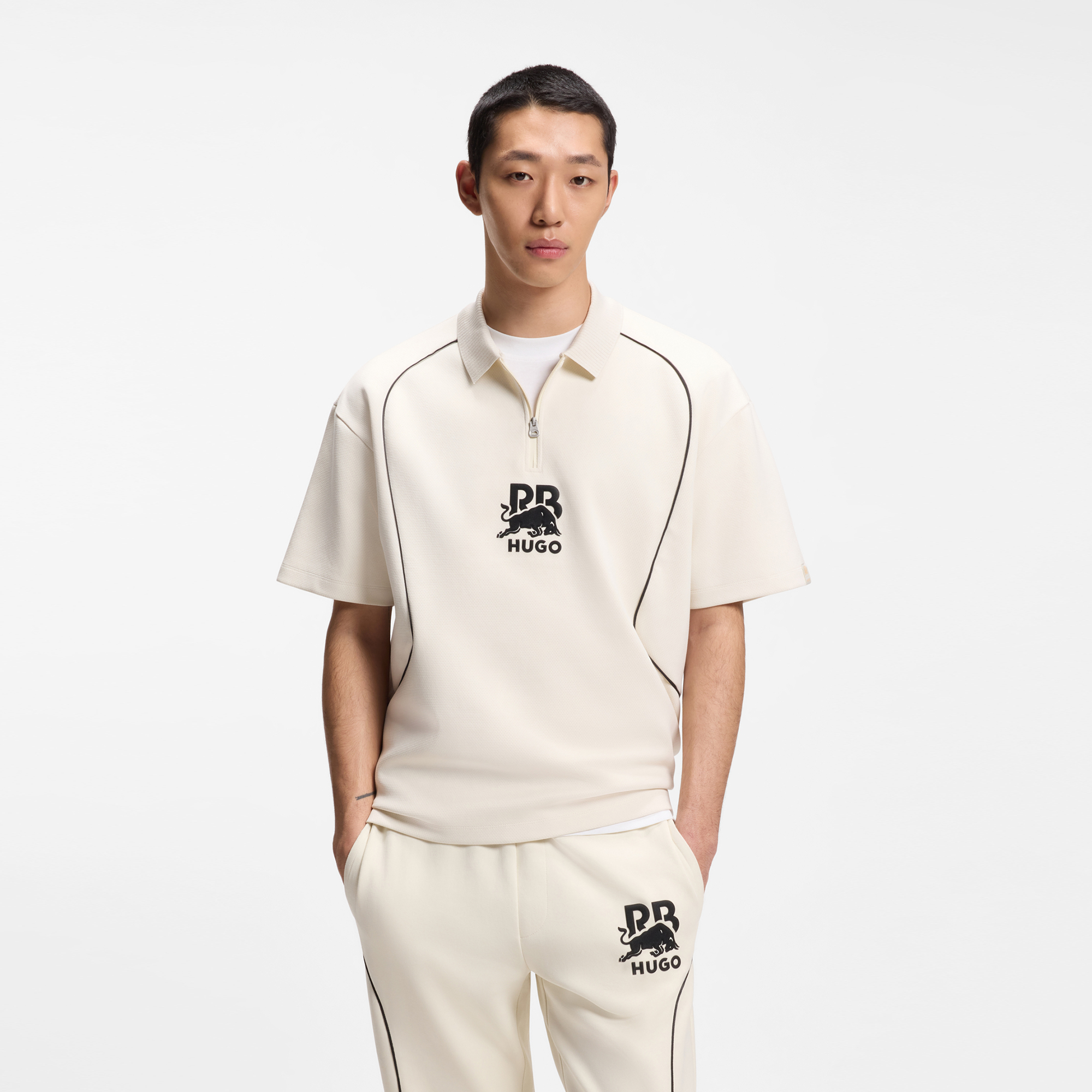 HUGO x RB 公牛图案 Polo 衫