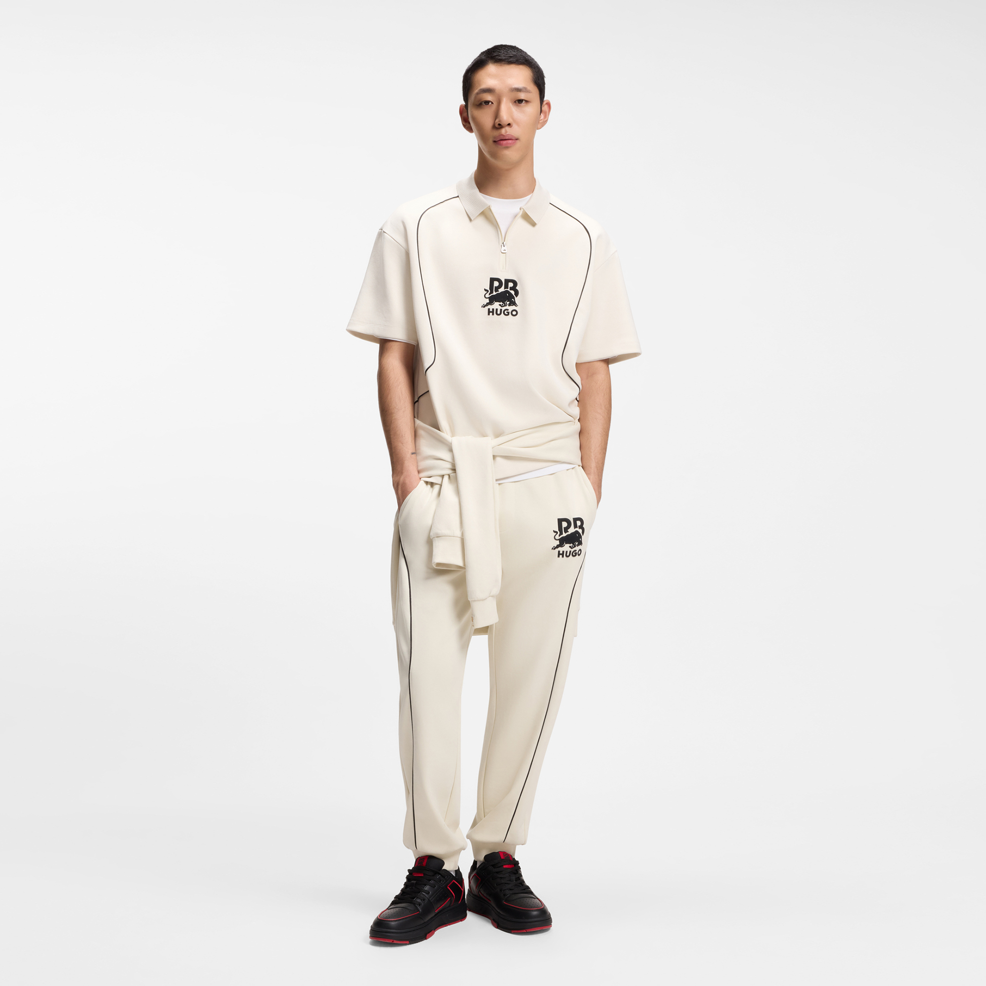 HUGO x RB 公牛图案 Polo 衫