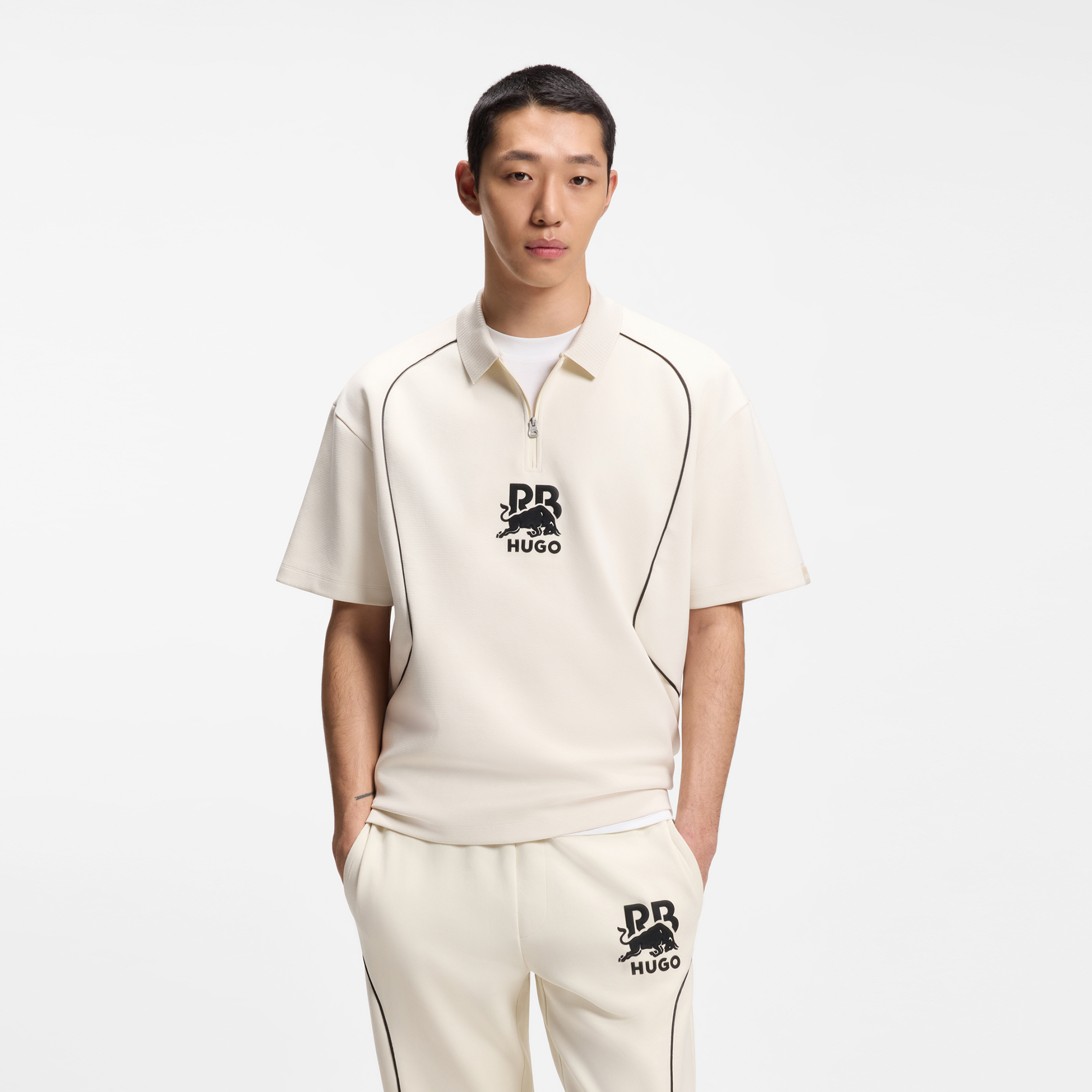 HUGO x RB 公牛图案 Polo 衫