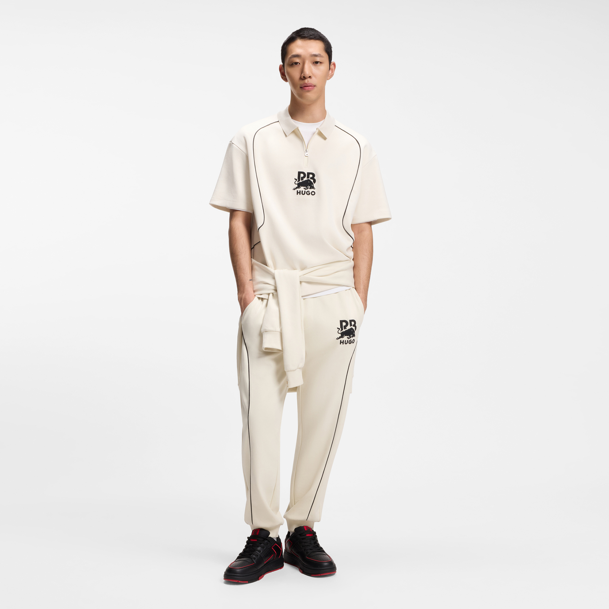 HUGO x RB 公牛图案 Polo 衫