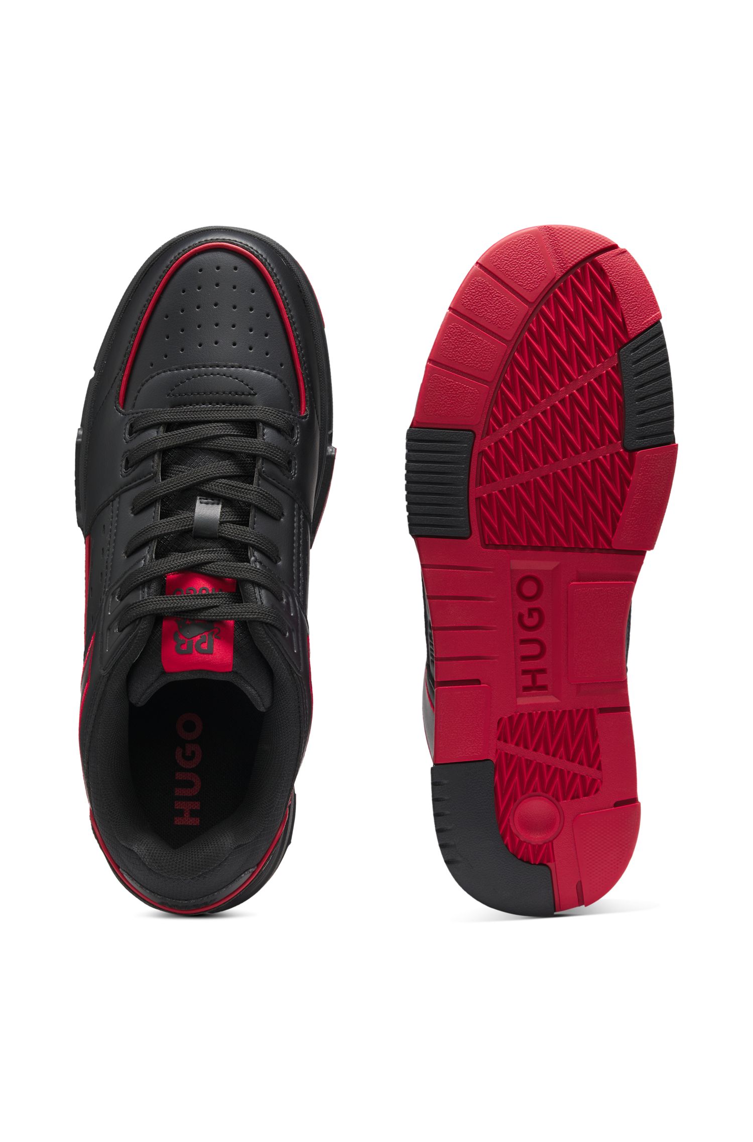 HUGO x RB 人造革公牛图案运动鞋