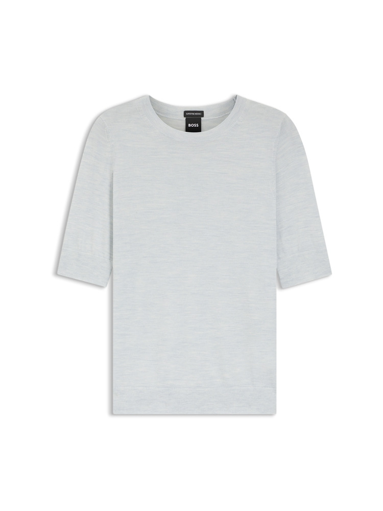 【BOSS博斯】美利奴羊毛短袖毛衣