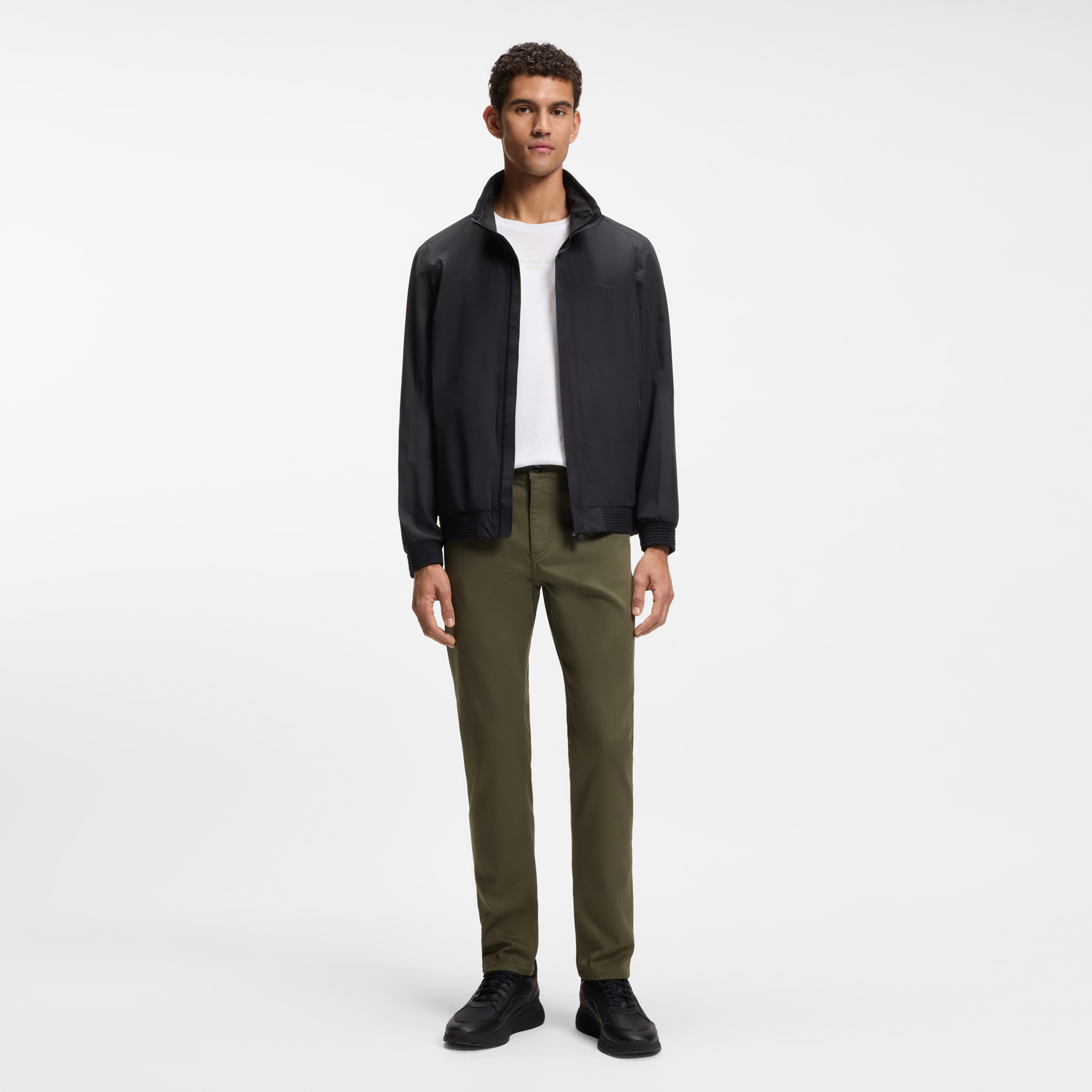 Porsche x BOSS 背面图案丝光棉 T 恤