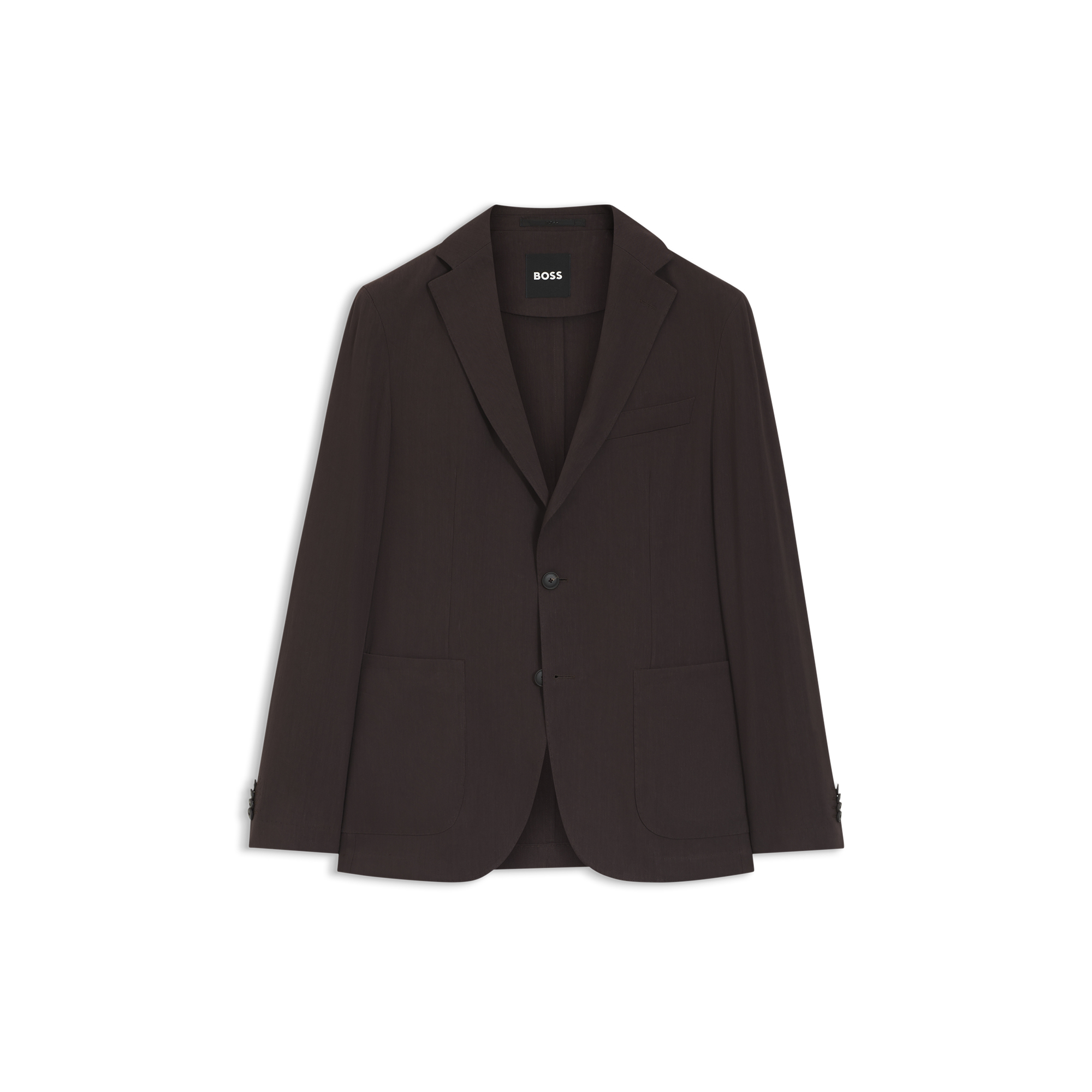 亚麻混纺可机洗修身西装外套