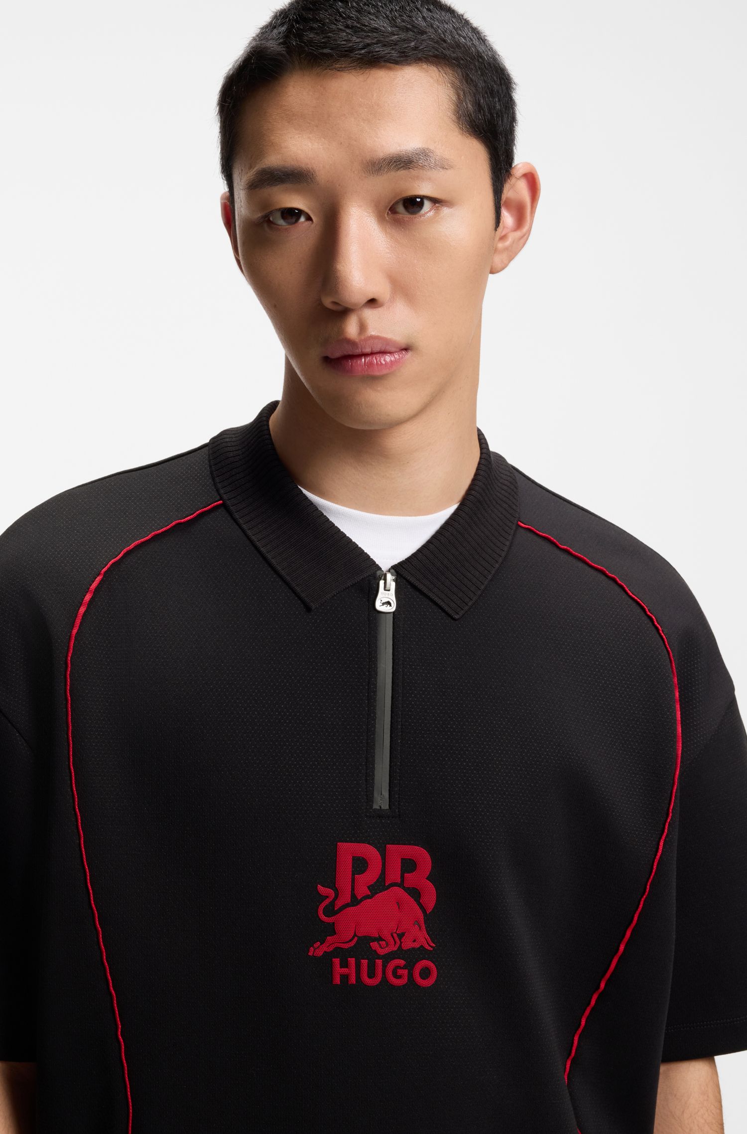 HUGO x RB 公牛图案 Polo 衫