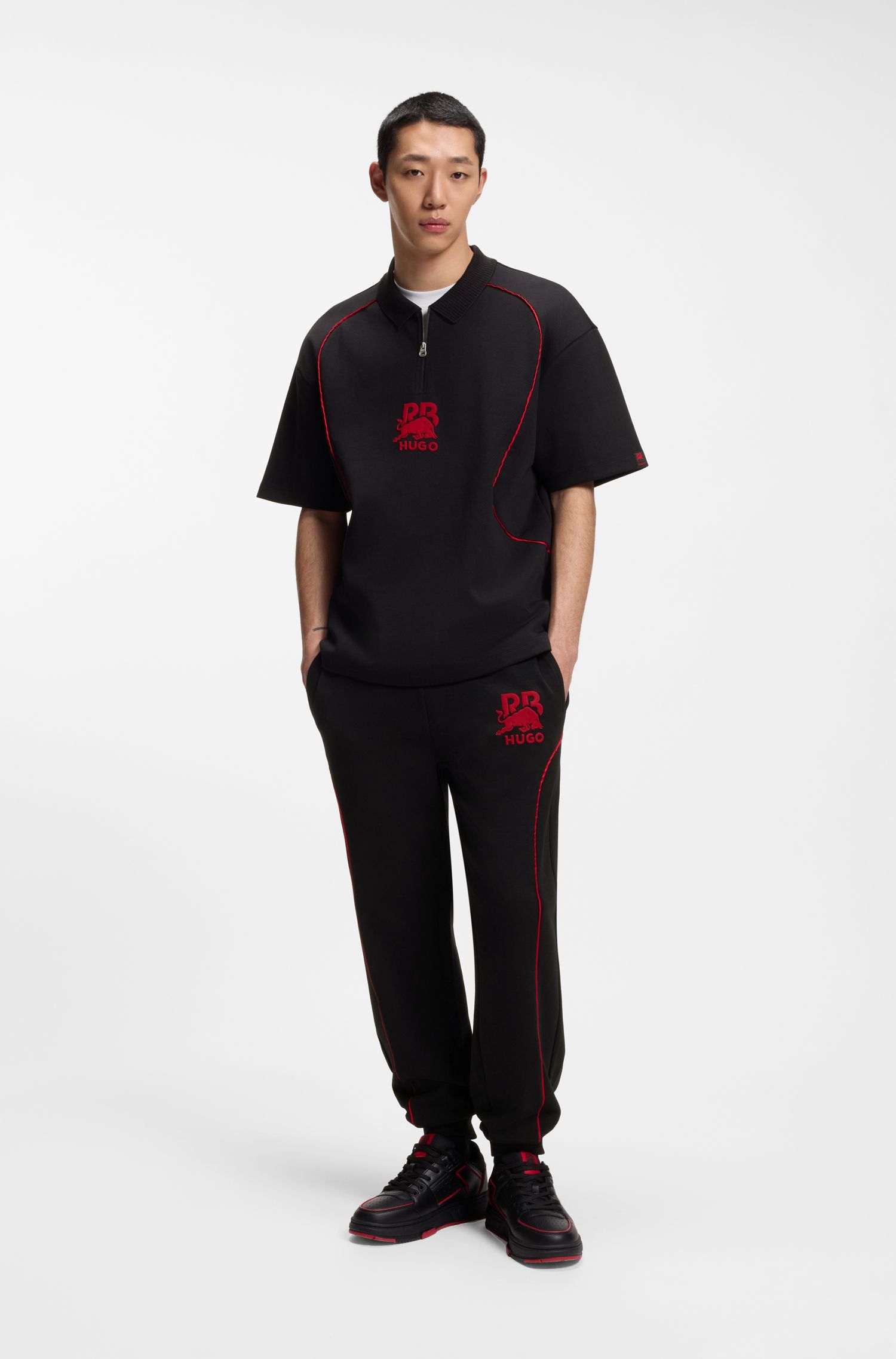 HUGO x RB 公牛图案 Polo 衫