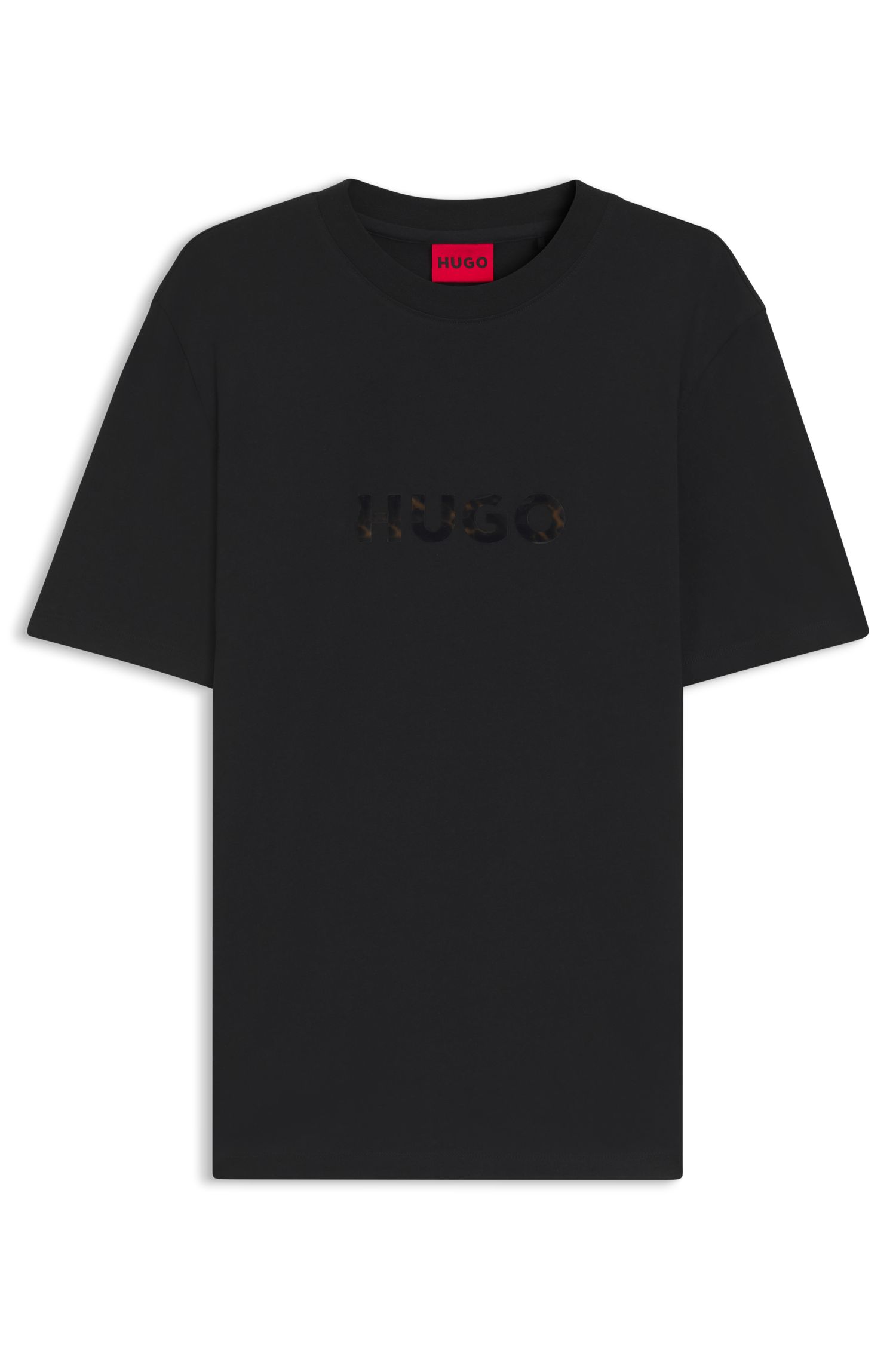 【HUGO雨果】玳瑁徽标棉质平纹布 T 恤