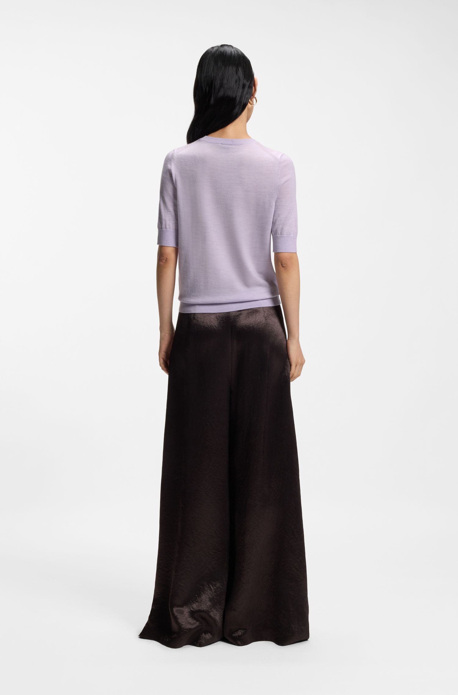 【BOSS博斯】美利奴羊毛短袖毛衣