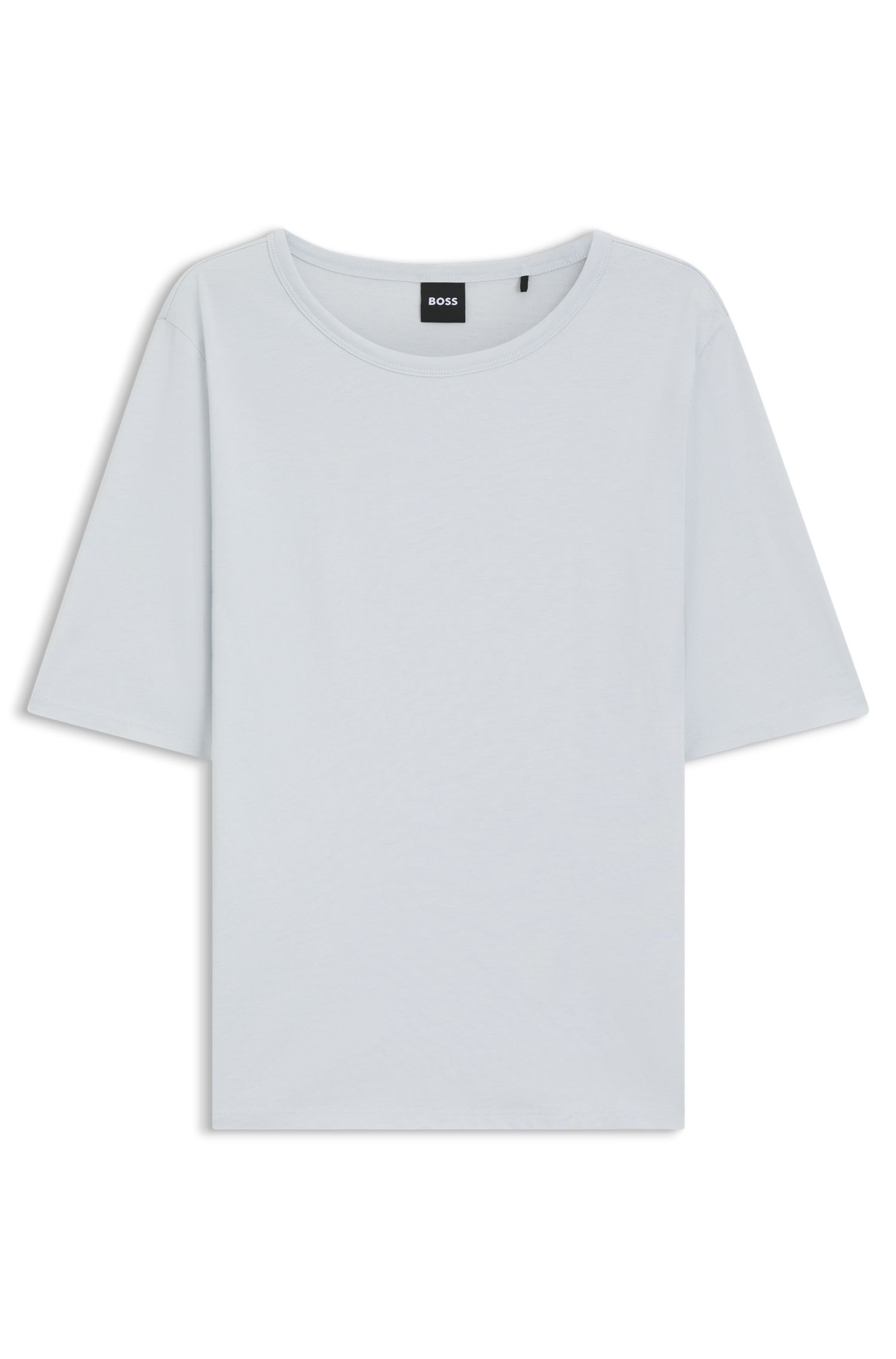 【BOSS博斯】莫代尔、真丝和棉质混纺修身 T 恤