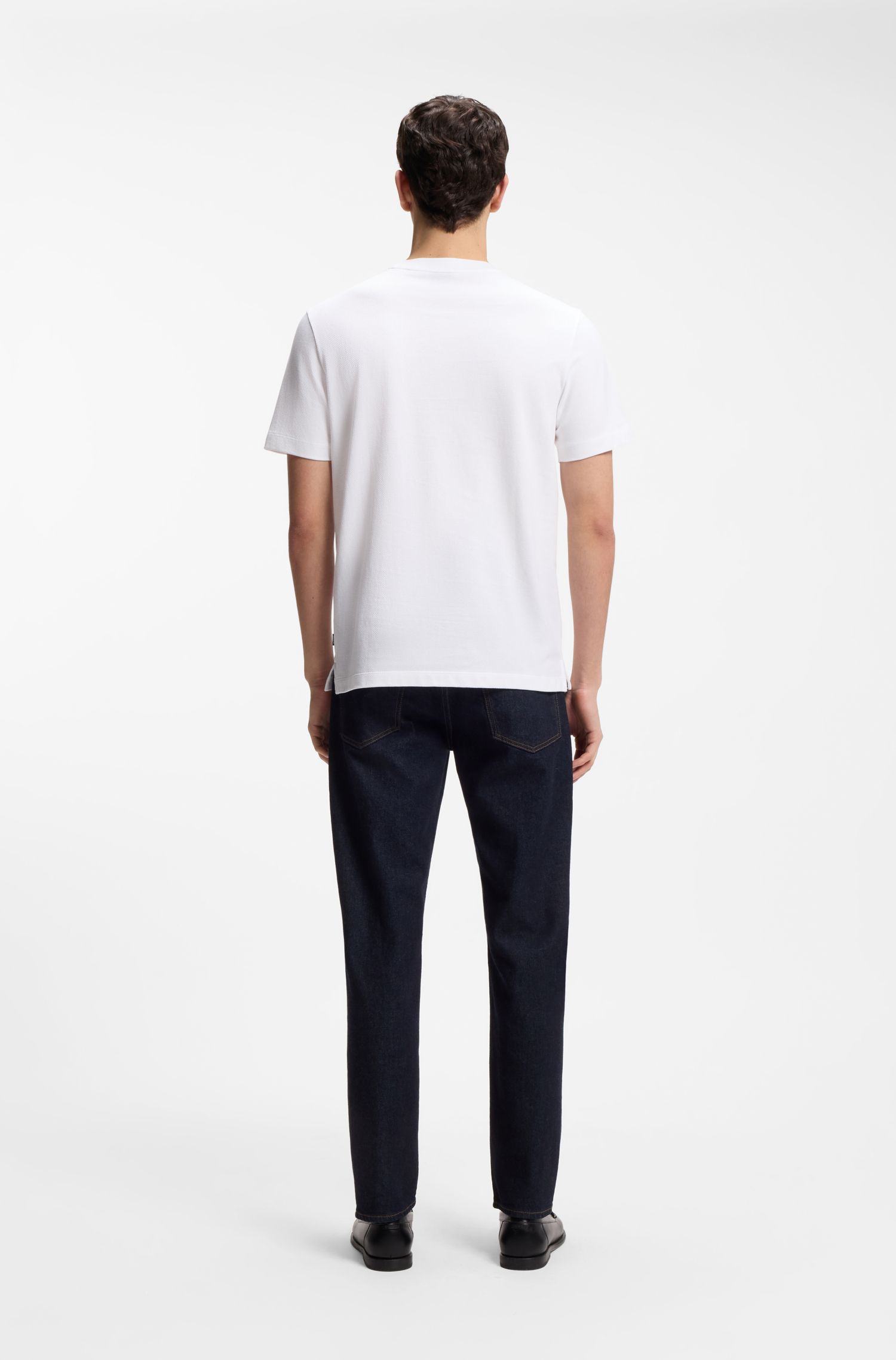 【BOSS博斯】微泡结构棉质 T 恤