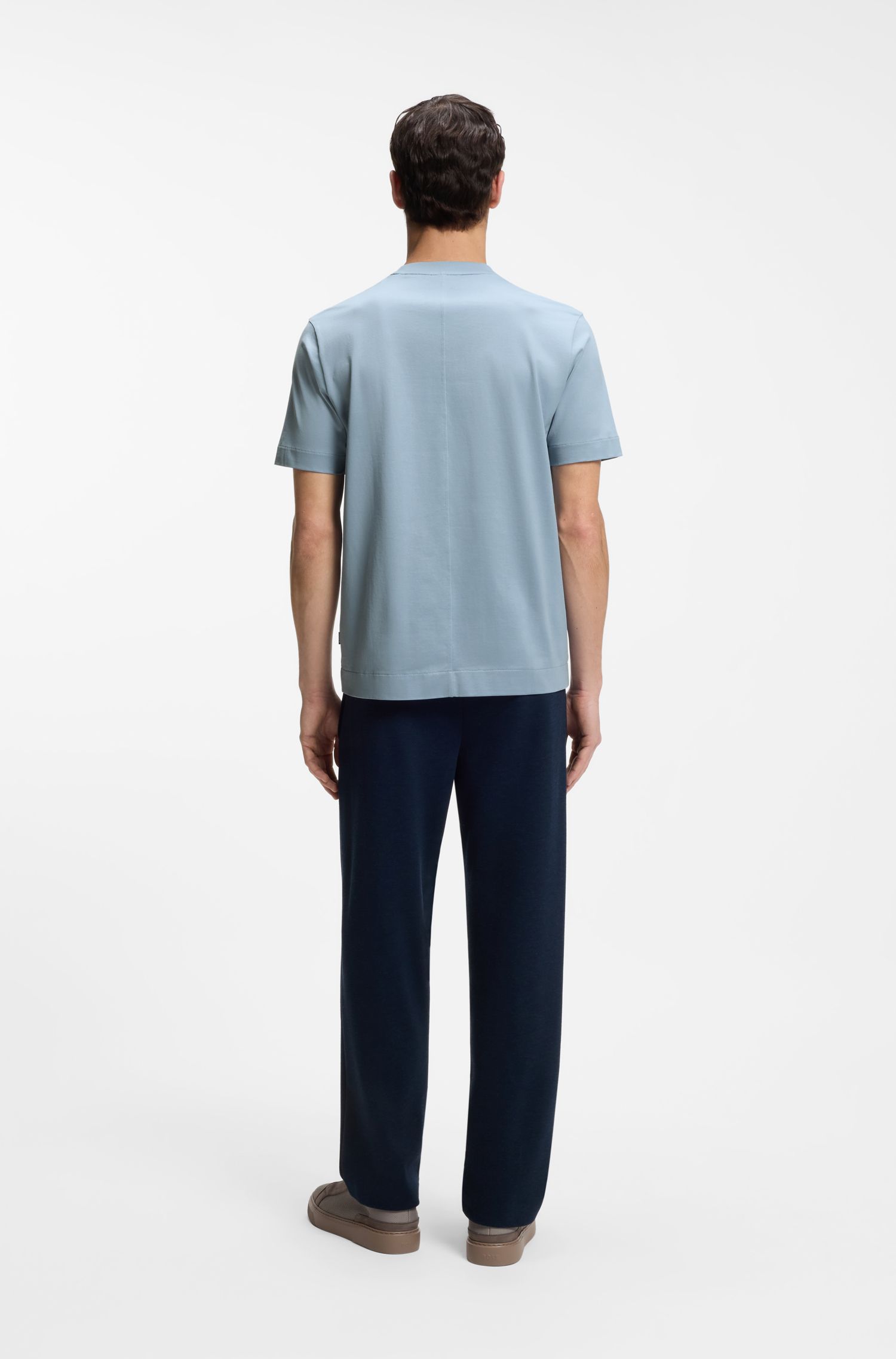 BOSS x ASTON MARTIN 刺绣翼形图案丝光棉 T 恤