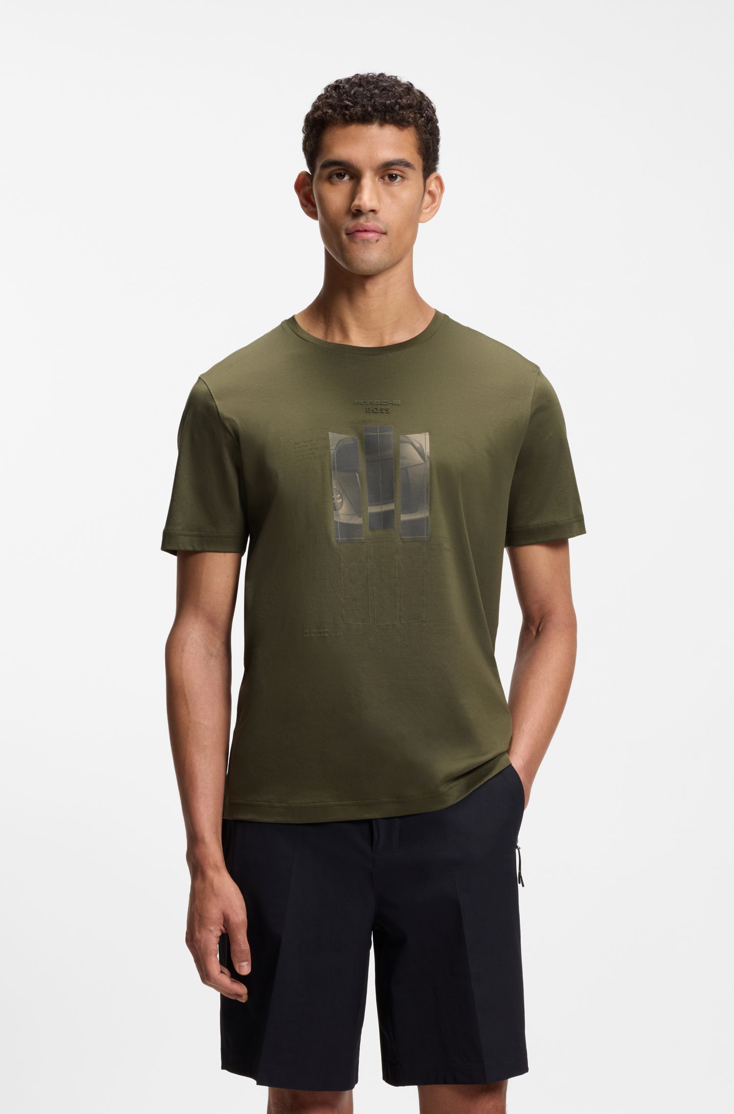Porsche x BOSS 反光品牌标识 T 恤