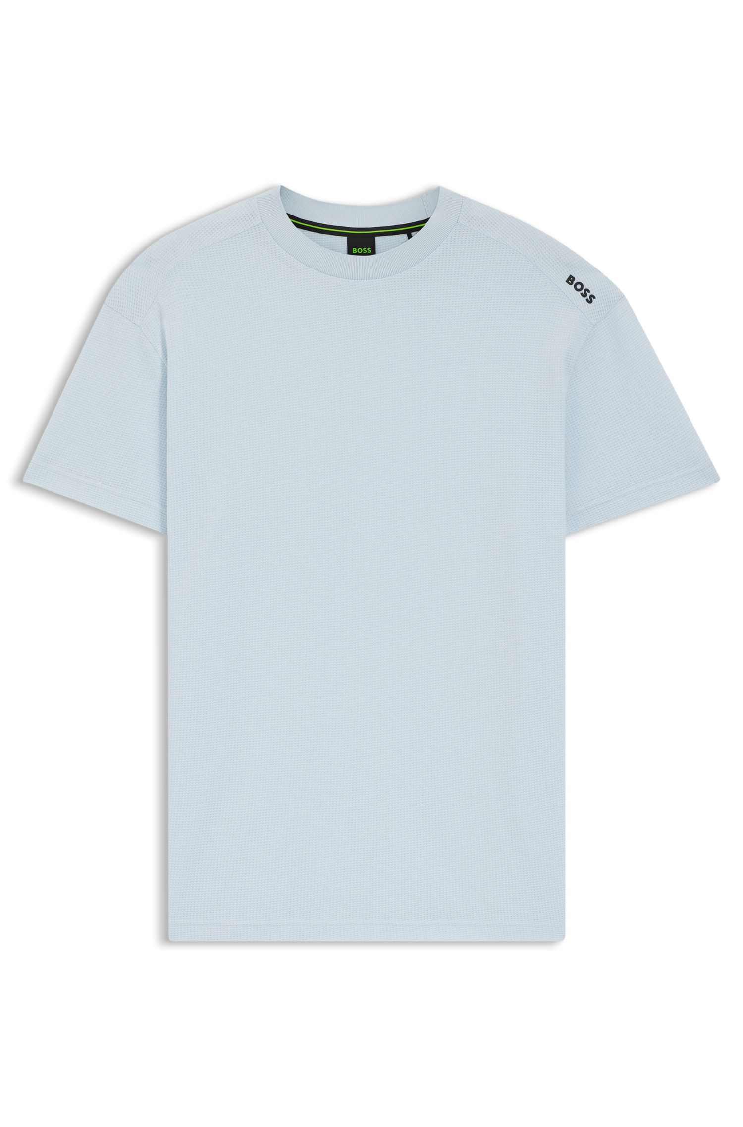 【BOSS博斯】肩部徽标华夫格结构宽松版型 T 恤