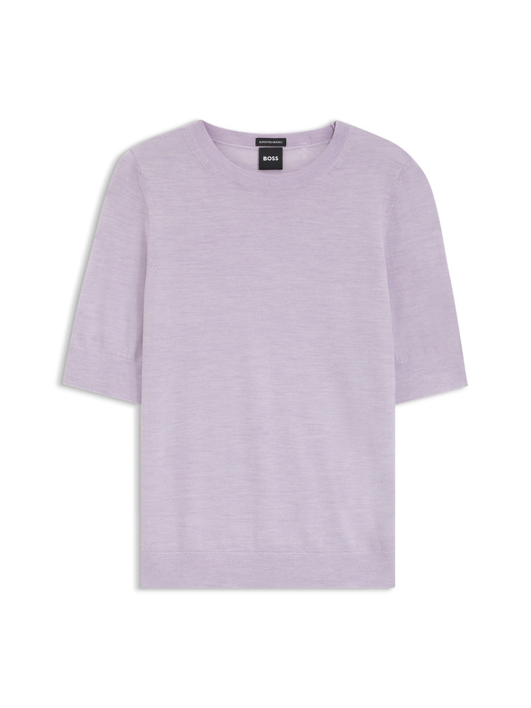 【BOSS博斯】美利奴羊毛短袖毛衣