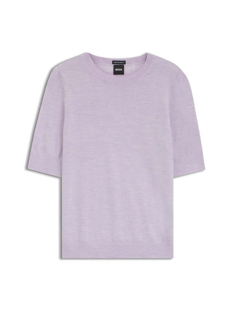 【BOSS博斯】美利奴羊毛短袖毛衣