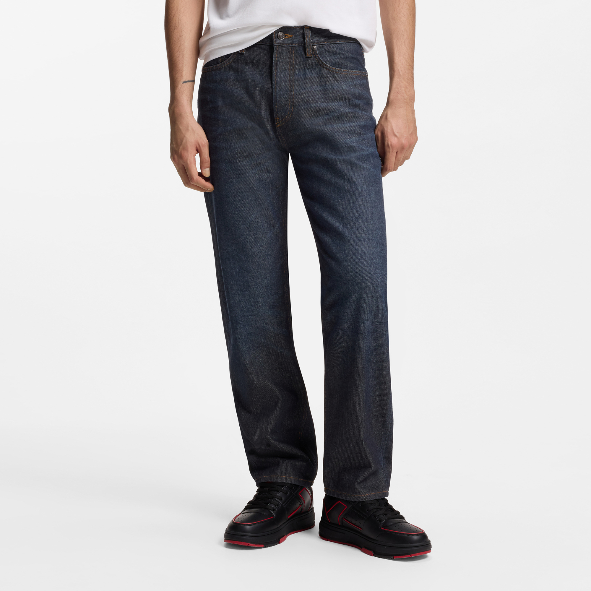 HUGO x RB 蓝色牛仔布常规版型牛仔裤